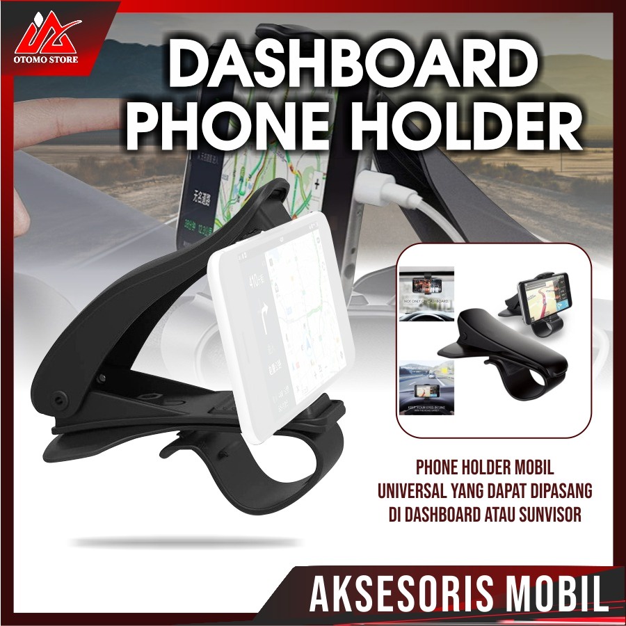 DASBOARD HOLDER Phone Holder GPS Holder Hp Mobil Jepit Dashboard Spion Original 360 Derajat Car Phone Bracket Holder Multifungsi