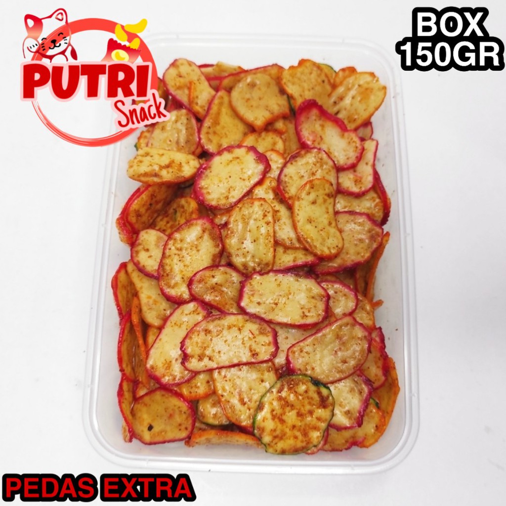 

Kerupuk Seblak Bawang 150gr Pedas Extra Daun Jeruk+ Box