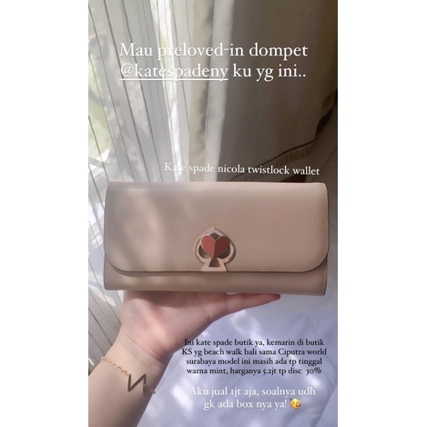 preloved kate spade wallet dompet kate spade nicola twistlock
