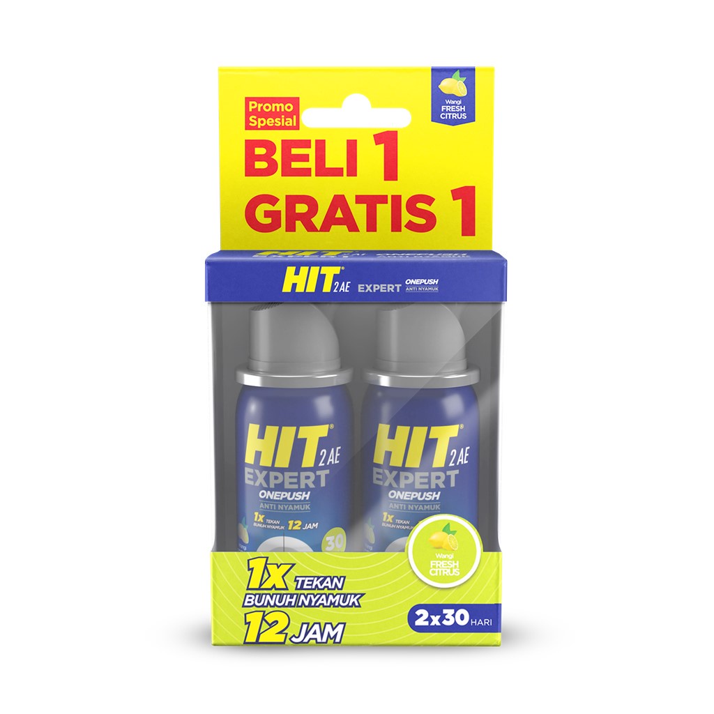 HIT One Push Expert 10ml Obat Nyamuk Semprot isi 2 Pcs