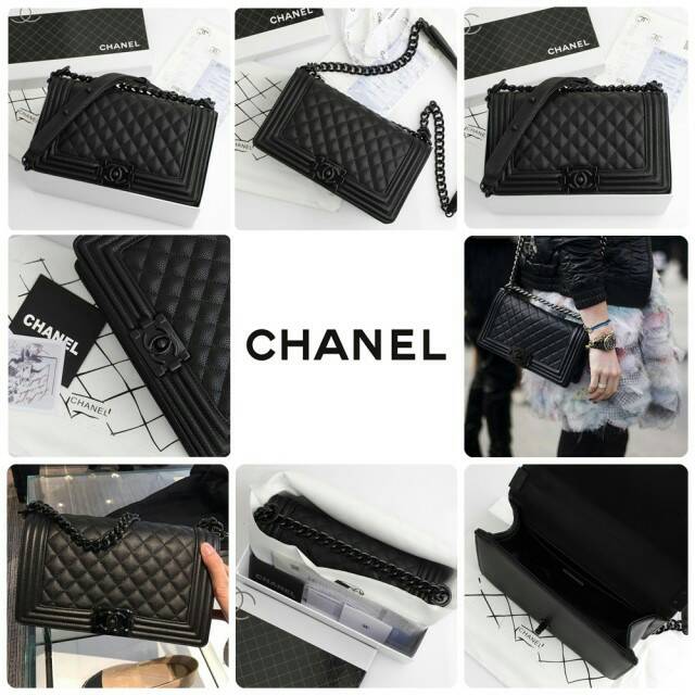Chanel Boy Classic Caviar So Black 9006