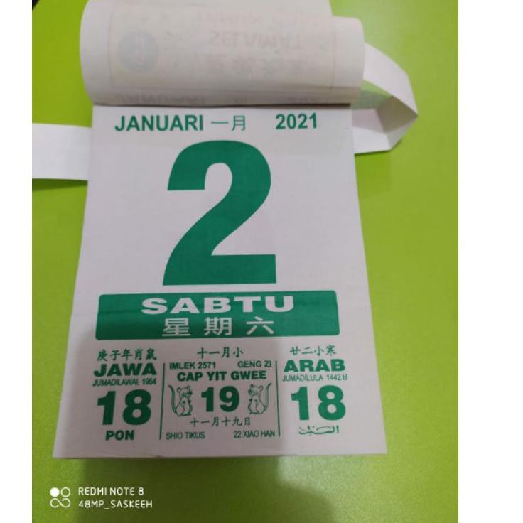 

7s WSHE Kalender harian sobek sedang 2021 EO Harga Termurah｀