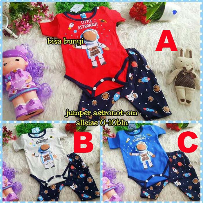 Baju Bayi Laki Laki Setelan Jumper Little Astronaut