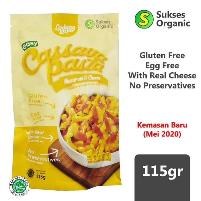 

PASTA-ANEKA- CASSAVA PASTA MAC & CHEESE/PASTA FUSILI SINGKONG/LADANG LIMA/115GR -ANEKA-PASTA.