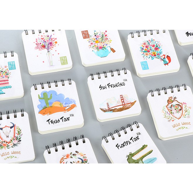 

Buku catatan Mini Spiral USA, Meng Animal, Beutiful Girl, Wild West