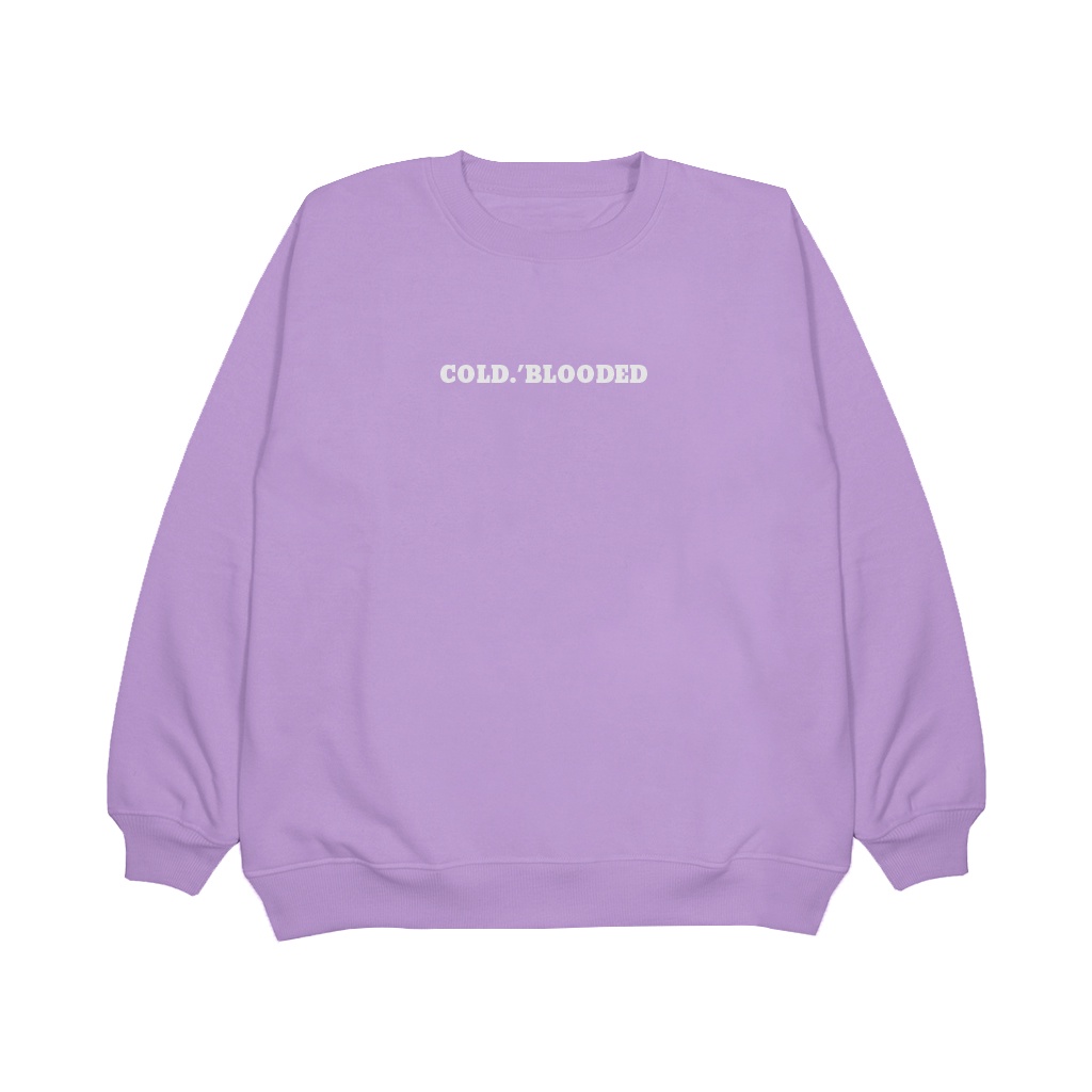 Damsshop - Sweater Crewneck COLD_Blooded  (UNISEX) pria/wanita Bahan Fleece Halus dan Tebal