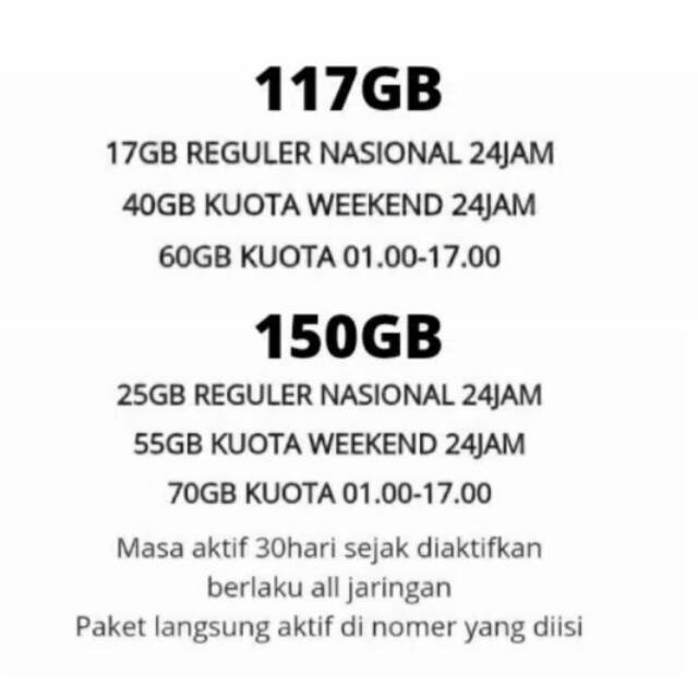 Kuota Tri 117 GB 150 GB | Kuota Tri 66 GB 66GB | Voucher Tri 66 GB 66GB | Kuota Three 66 GB 66GB