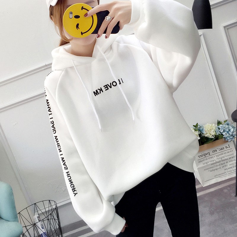 sweater hoodie wanita shopee