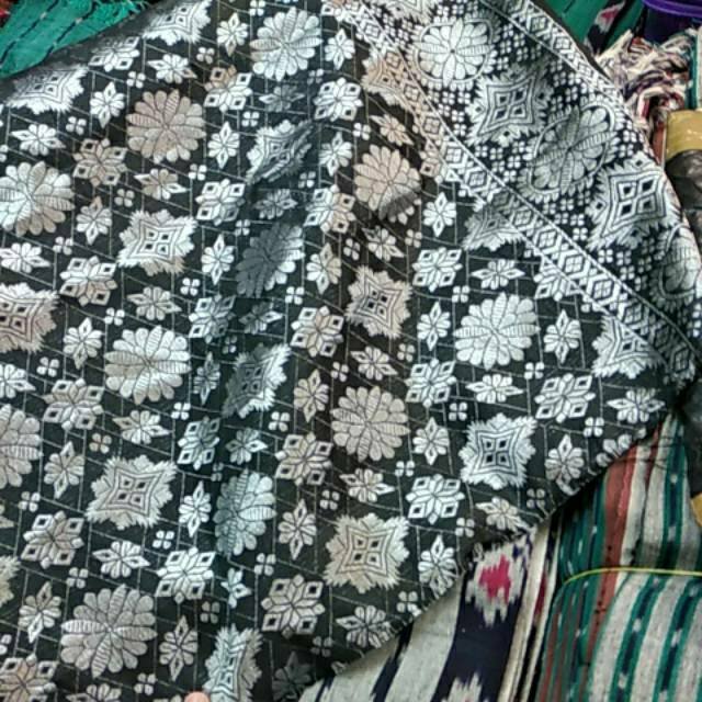 Songket palembang benang silver