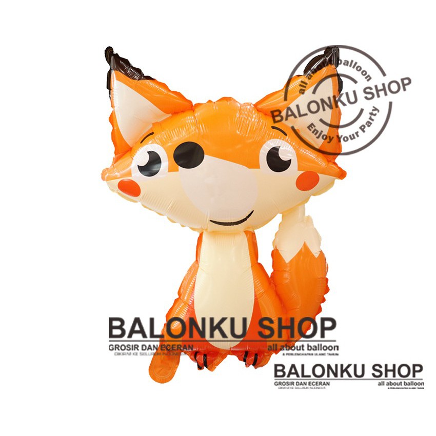 Balon Foil Animal Rubah Jumbo / Balon Rubah Full Body / Balon Rubah