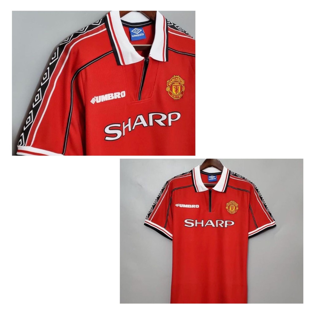 JERSEY RETRO MU MANCHESTER UNITED HOME 1998/1999 BECKHAM Dijamin Grade Ori&Kualitas Tinggi
