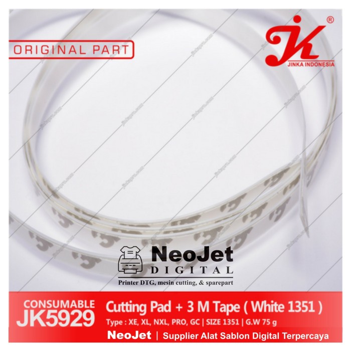 

Cutting Pad + Double Tape 3M Tatakan Pisau Mesin Cutting Jinka 1351