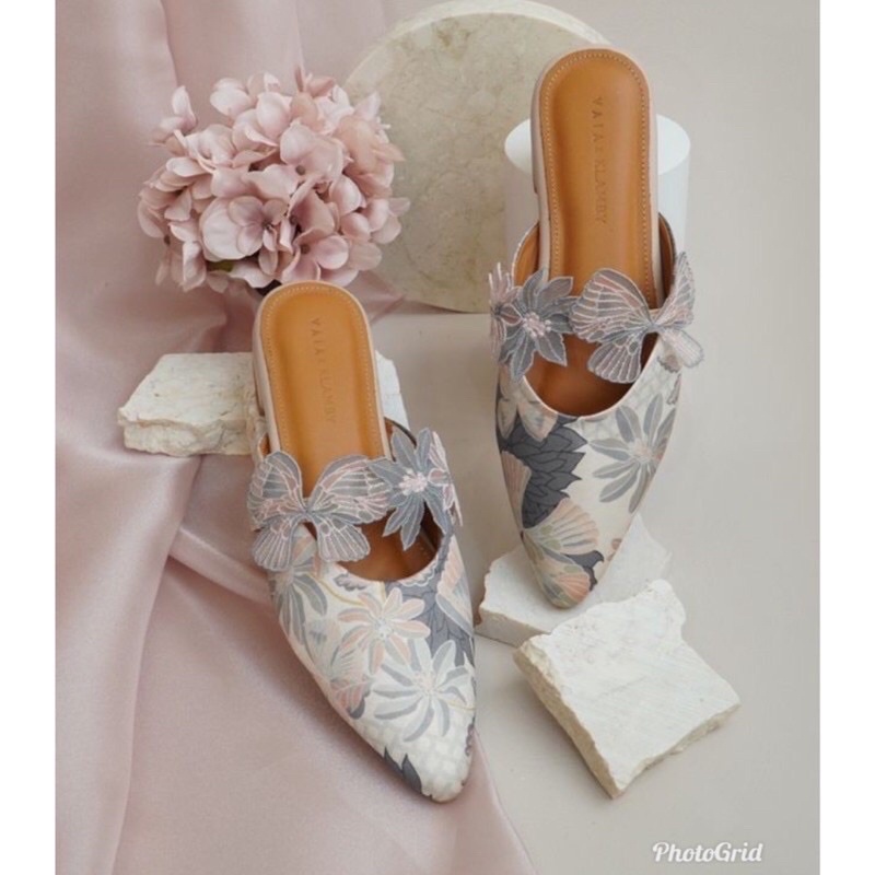 [Ready Stock] Papilon Mules Marble 38 by Vaia X Klamby