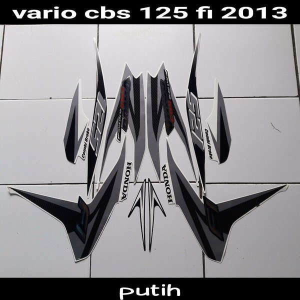 stiker motor vario cbs-iss 125 fi 2013 putih