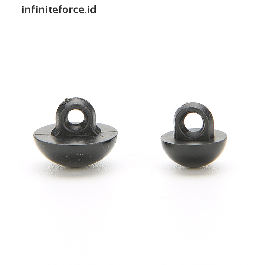 (Infiniteforce.Id) 100pcs / Set Kancing Bulat Bentuk Jamur Warna Hitam Untuk Diy