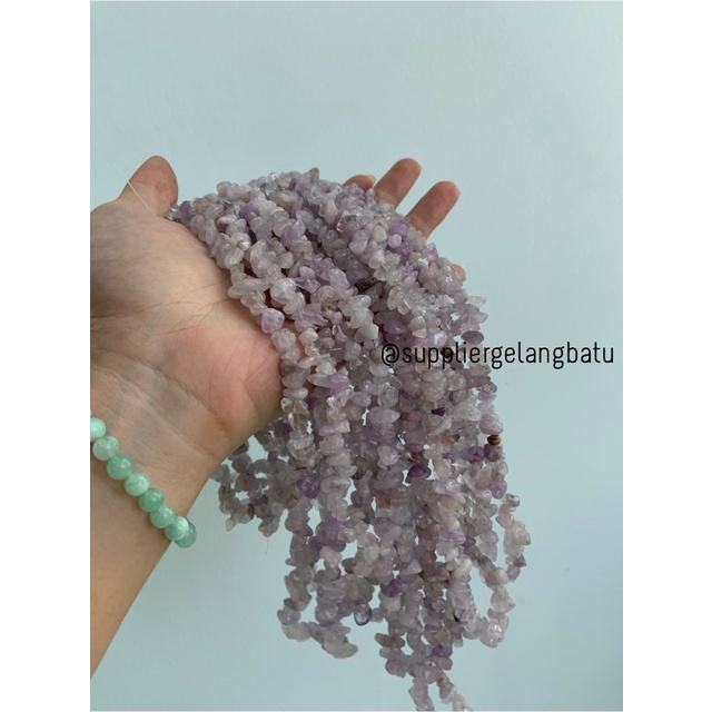 kerikil Batu alam amethyst KECUBUNG MUDA 1cm amethys kalimantan ungu