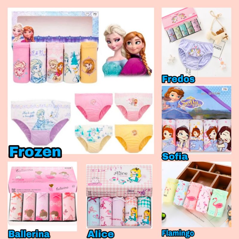 Celana dalam anak CEWEK kualitas import 1BOX isi 5 pcs