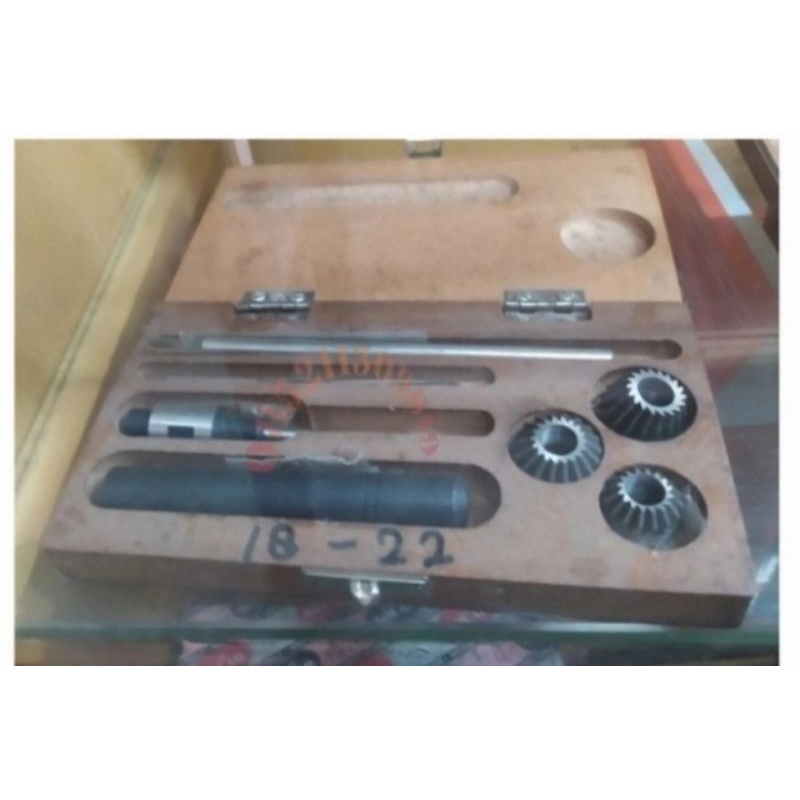 alat setting klep motor 18 - 22 isi 3 pcs valve seat - face cutter set