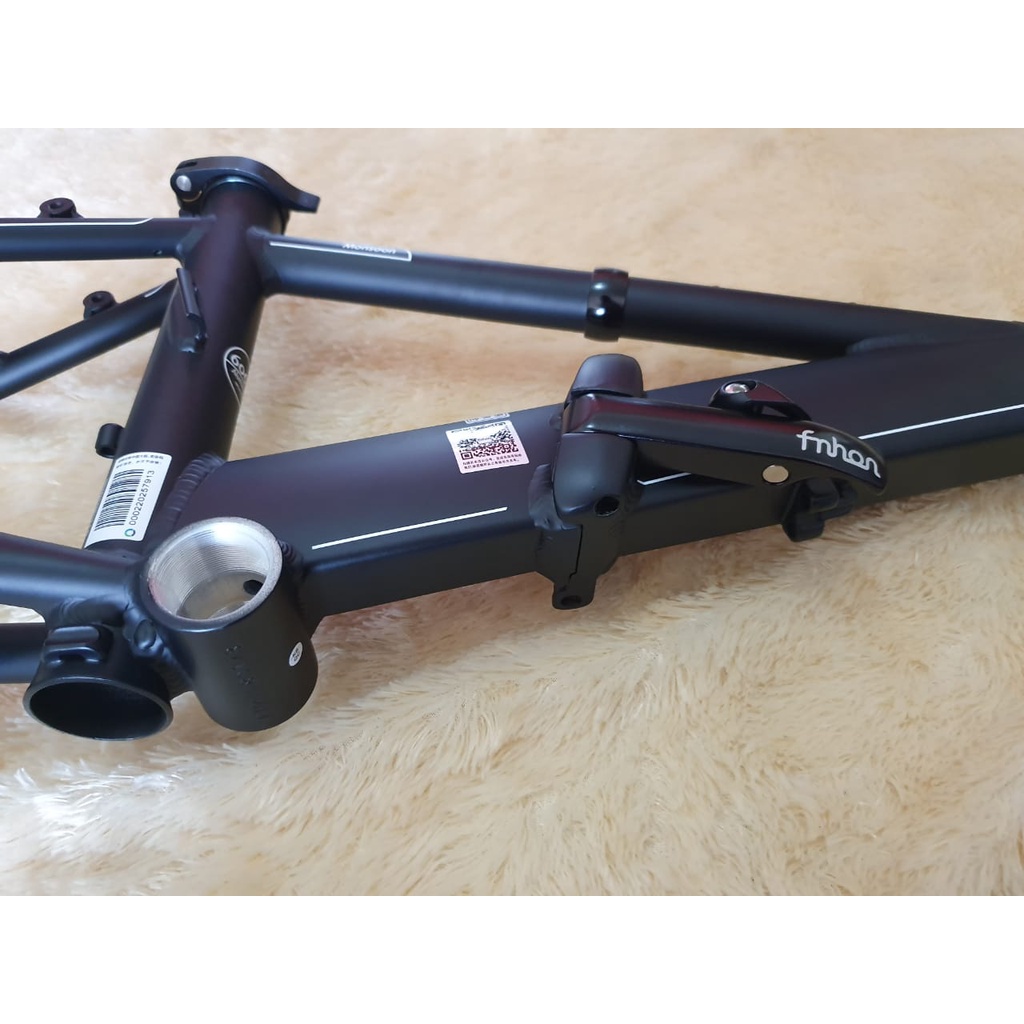 FRAME SET FNHON MONSOON 20 inch HITAM DOFF DISCBRAKE ALUMUNIUM Frame fork 22 inch disc brake Sepeda Seli Monson Moonsoon Moonson not Blast Gust Storm Tornado