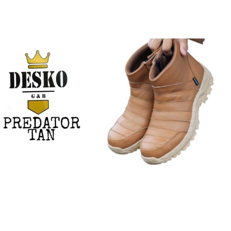 TERLARIS SEPATU SAFETY SEMI BOOTS KICKERS PRIA KULIT BOOT SAVETY TANPA TALI BUT SEPTI BUTS SEVTI