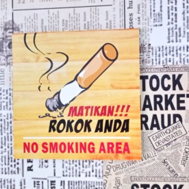 Hiasan Dinding Dilarang Merokok MDF