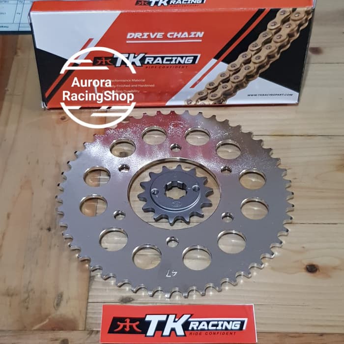 Q.W410 Gear Set TK MX KING & Rantai TK 415 HS Gold