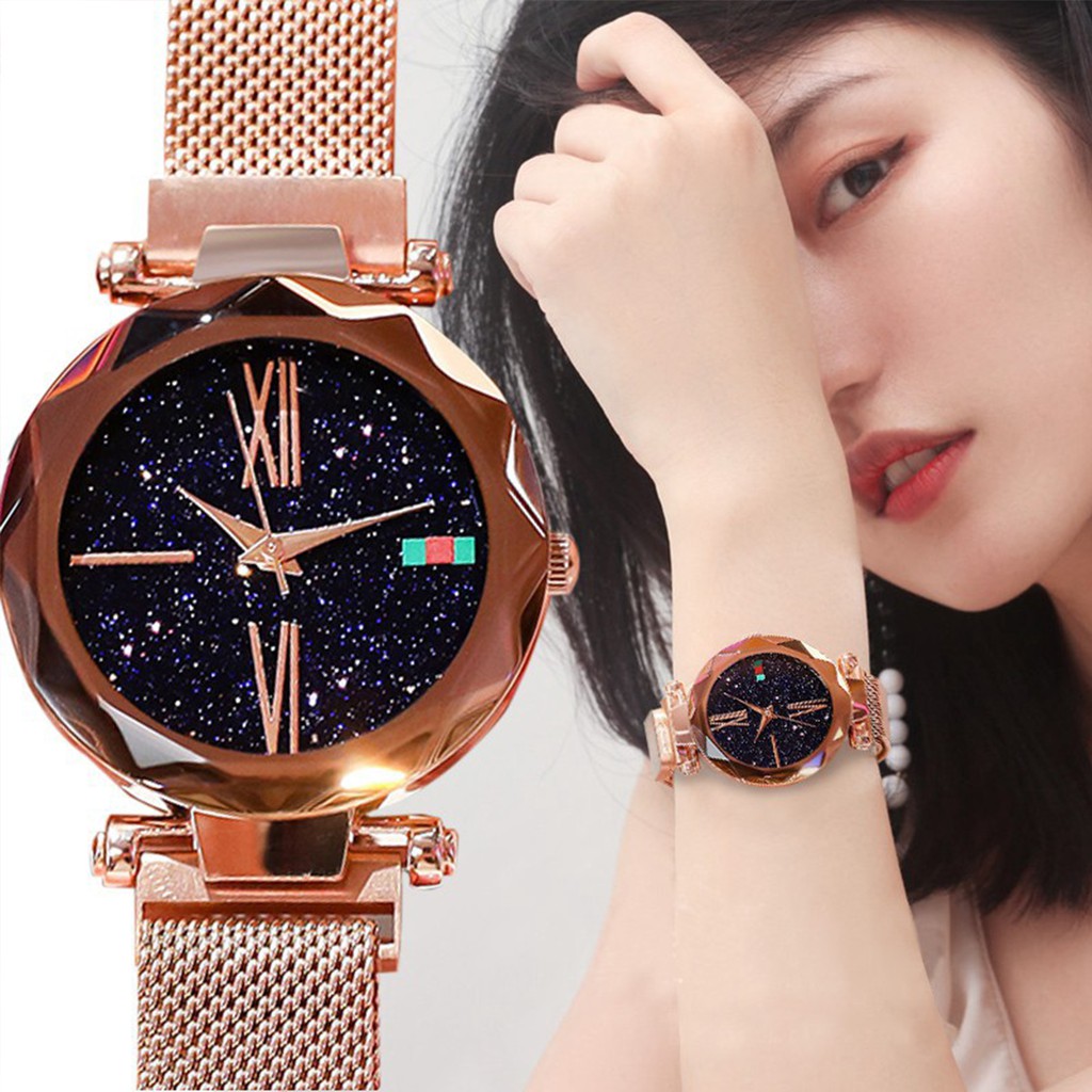 [✅COD] Jam Tangan Rantai Magnet Analog Watch Aksesoris Fashion Korean Style Wanita Cewek Anti Air Murah Couple Original