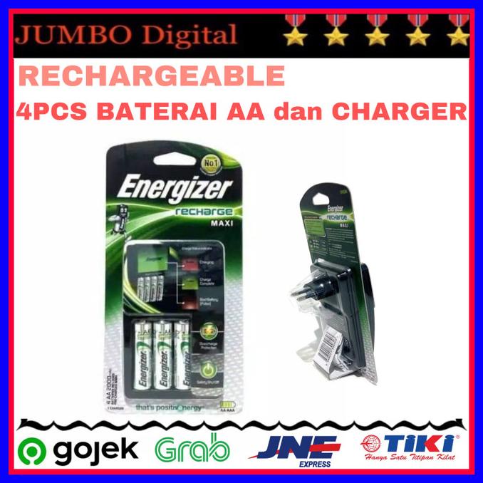 Energizer Charger Baterai RECHARGEABLE AA A2 BATERAI CAS
