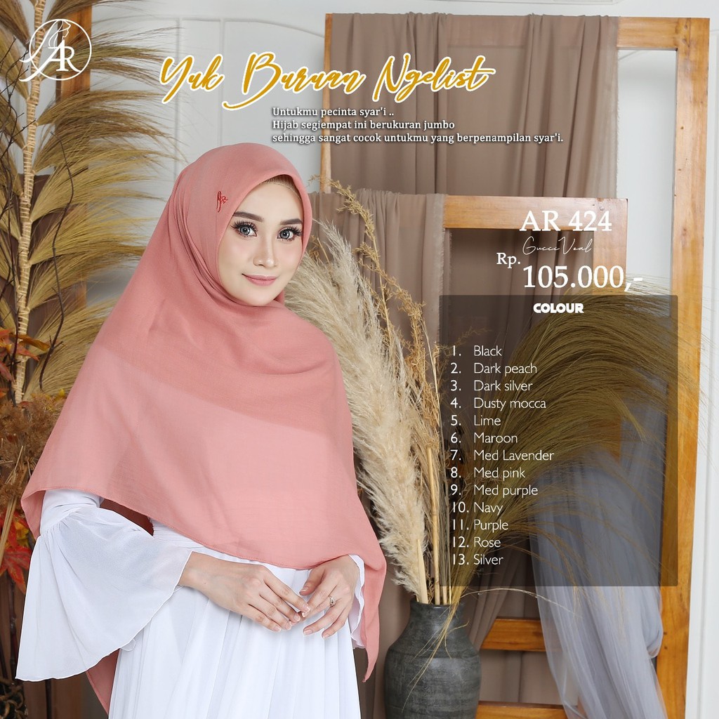AR 424 Segi Empat (Original Hijab Arrafi)