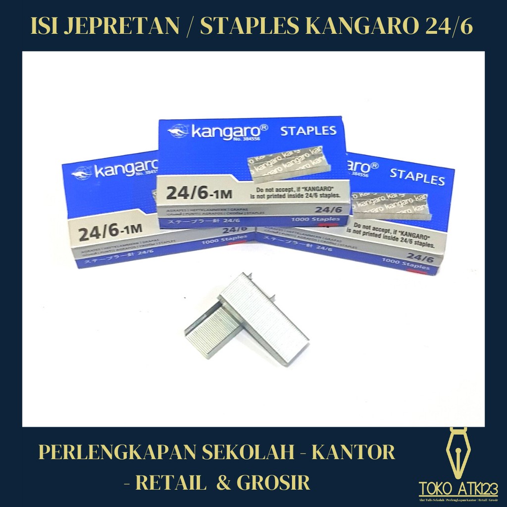 Staples / Isi Jepretan Merk Kangaro No. 24/6-1M