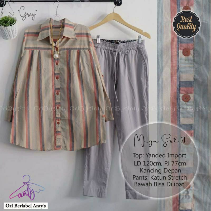 TKG - Setelan Katun Jumbo MAGA SET#21 by Anty Hijab Fashion Baju Ori Solo