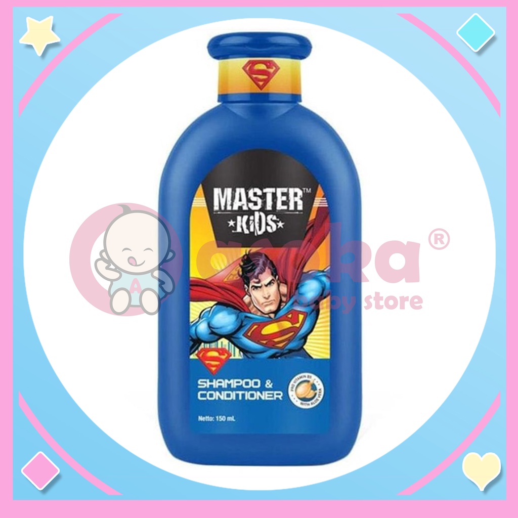 Master Kids Shampoo &amp; Conditioner Super Hero Superman / Batman / Spiderman / Captain America 150ml ASOKA