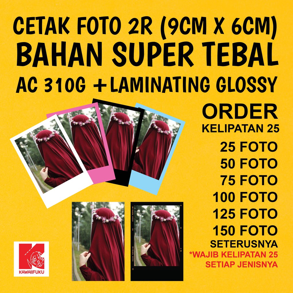 (HARGA SATUAN MINIMAL PESAN 50) CETAK FOTO POLAROID 2R ( BISA COD) + LAMINASI GLOSSY MURAH 2R (BONUS DI DESKRIPSI) PHOTOCARD AESTHETIC MEMORIES