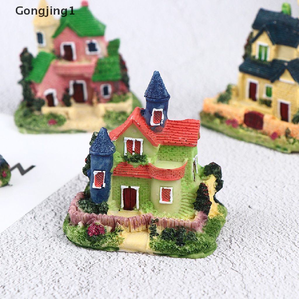 Gongjing1 Miniatur Rumah Peri Bahan Resin Untuk Dekorasi Taman