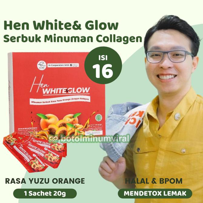 Minuman Kolagen Pemutih White & Glow DNA Salmon L Glutathione Dr Hen