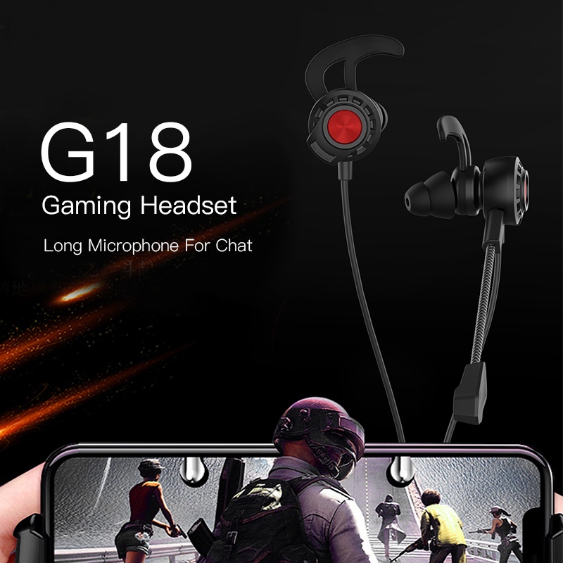 Orginal Gaming Earphone HD Stereo Dual Microphone Mic Noise Reduction for Esport Video Game Hifi Headset Stereo Bass