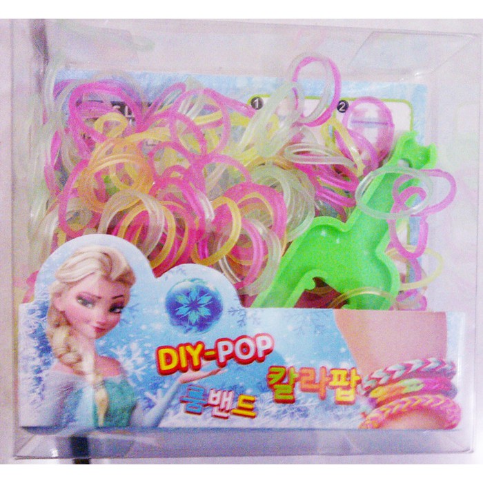 REFILL DIY RAINBOW LOOM BANDS FROZEN DISNEY JELLY TRANSPARAN  COLOUR LOOMBANDS LOOM BAND KADO MAINA