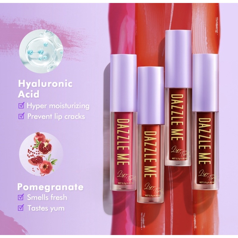 【Official Outlet】DAZZLE ME InkLicious Lip Tint 2,5g Mattedorable Long Lasting Liptint Hyper Moisturizing Lip Stain viral