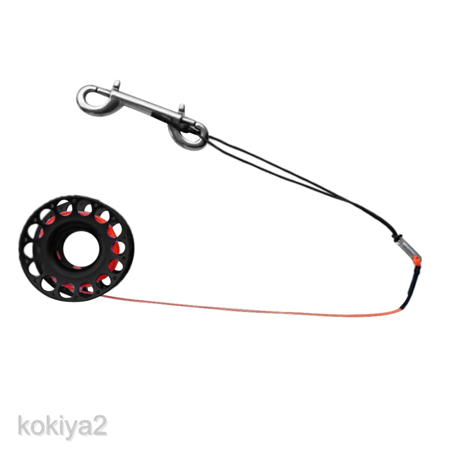 Orange Line Diver Tool Scuba Diving Dive Compact Finger Spool Reel 98ft