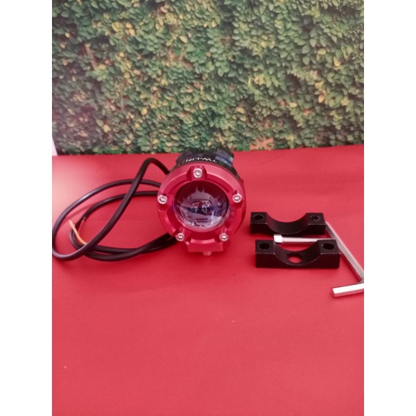 LAMPU TEMBAK L9 SOROT DEVIL MERAH FLASH BAHAN CNC NMAX/PCX/KLX150/CRF