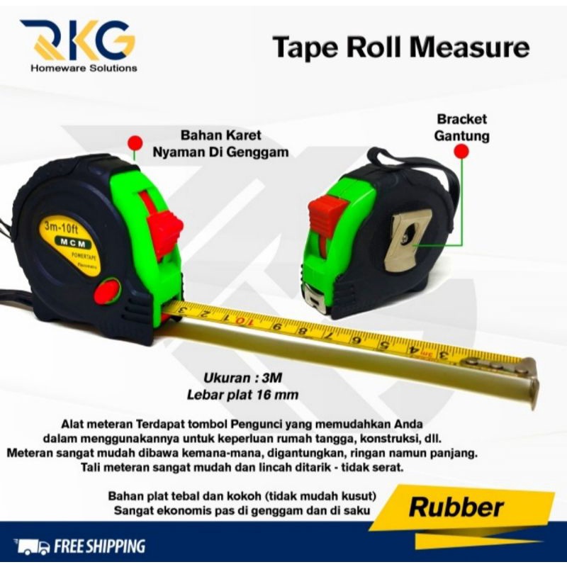 Meteran Bangunan I Meteran Alat Ukur Bahan Dll I Meteran Tukang Bangunan Varian