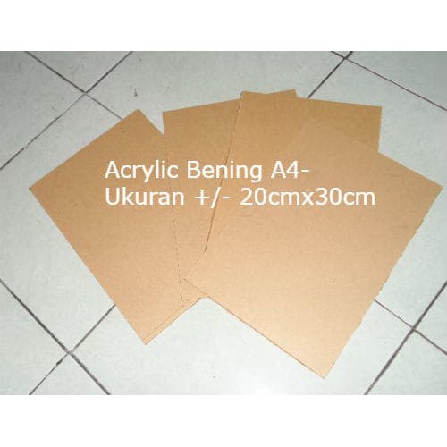 Acrylic Transparan 2mm A4 - Akrilik Bening Transparant