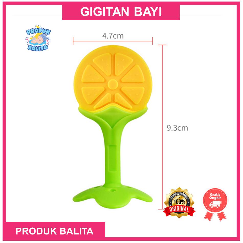 Gigitan Bayi Bentuk Buah Teether Bayi Bahan Silikon Mainan Gigitan Bayi aby Tooth Teether