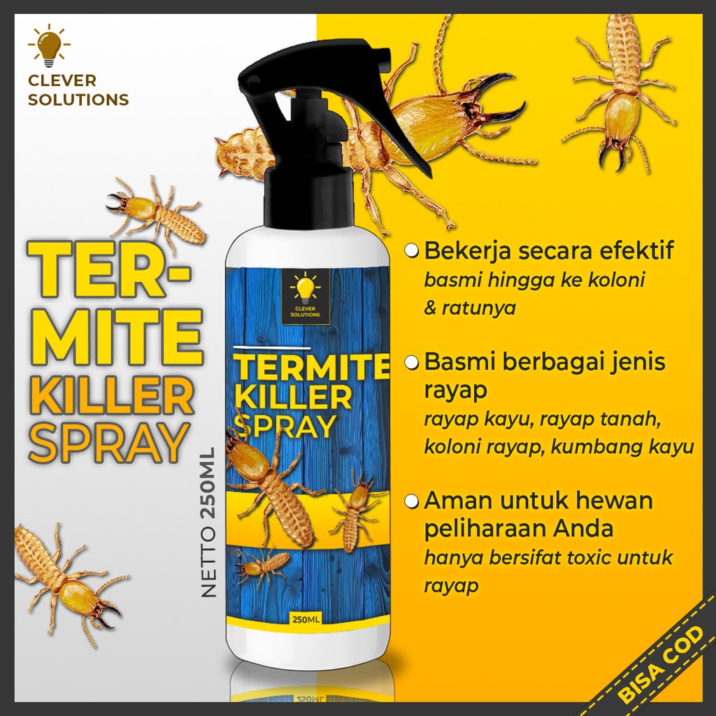 Jual Obat Anti Rayap Semprot Spray Pembasmi Rayap Racun Anti Rayap Kayu Semprot Rayap Teter Kayu 