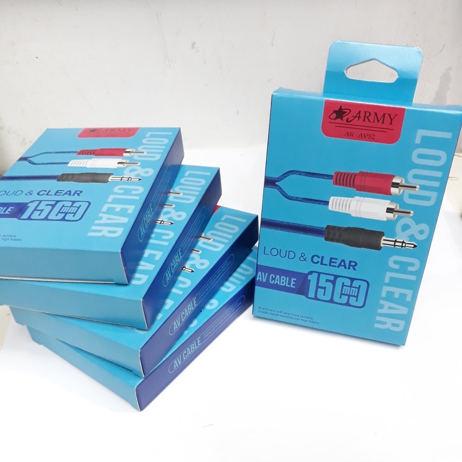 KABEL AUX AUDIO ARMY AR-AVS2 2in1 1500mm / AV CABLE