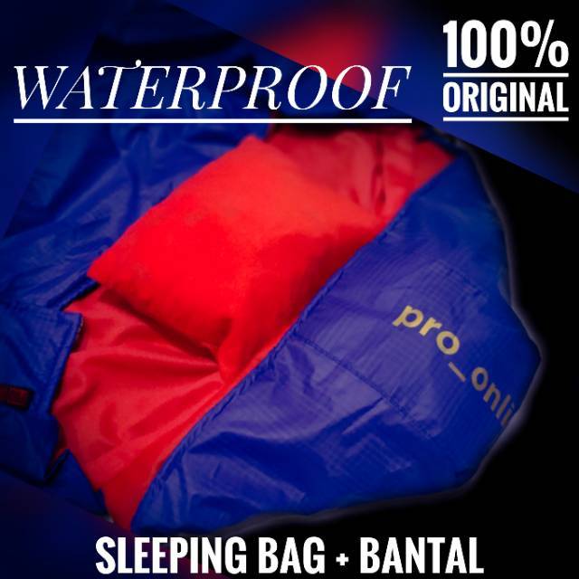 Sleeping bag camping free bantal Waterproof - paking mini - selimut kemping - kantung tidur