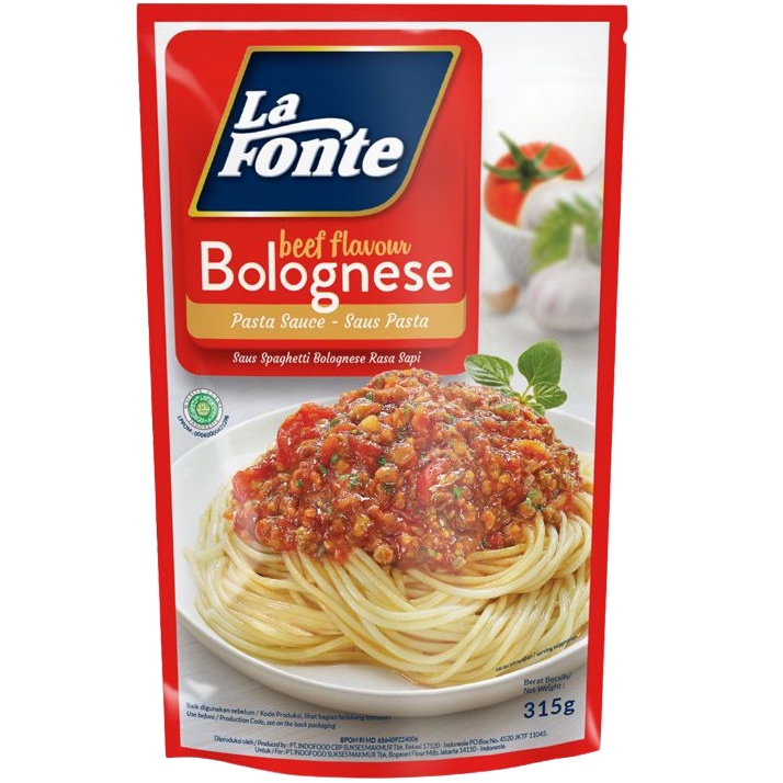 

LaFonte Saus Pasta Beef Bolognese 315gr La Fonte Spaghetti Sauce Rasa Sapi