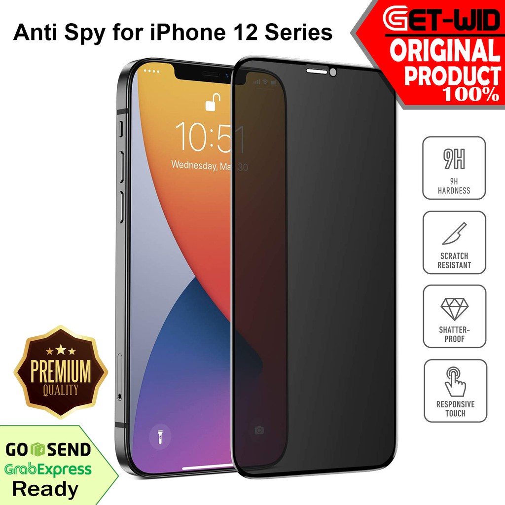 Getgard Anti Spy Tempered Glass iPhone 12 Pro Max / 12 Pro / 12 Mini