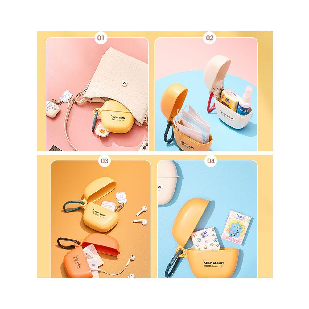 R-FLOWER Kotak Penyimpanan Siswa Kartun Kreatif Holder Tahan Debu Kotak Tahan Lembab