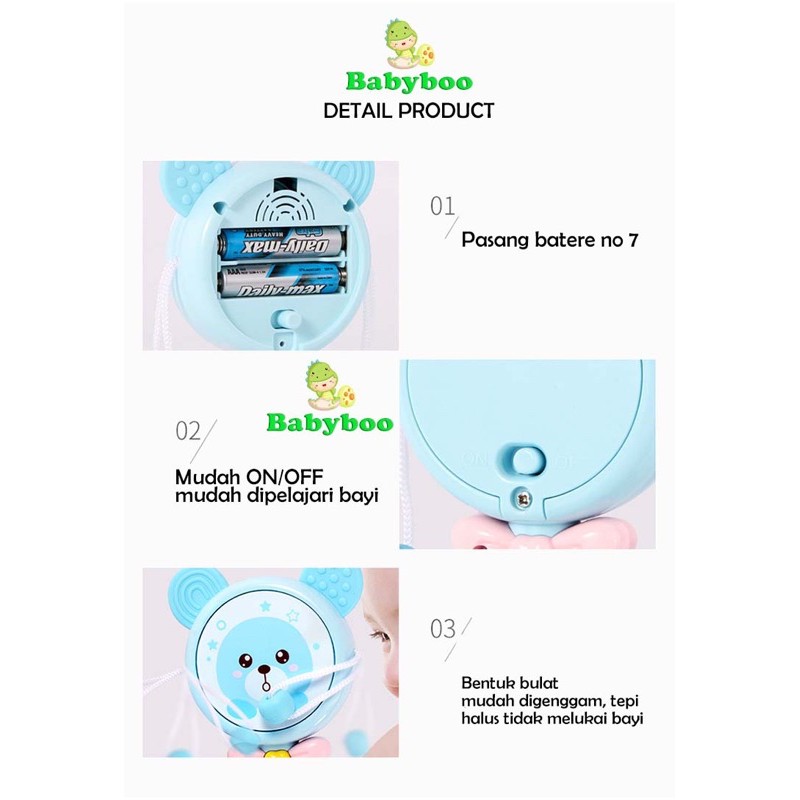 Mainan Anak Tongkat Genggam Ajaib Rattle Stick Mainan Bayi + LED + Music Rattle Drum